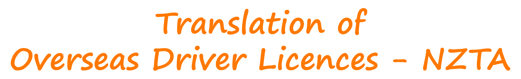 Overseas driver licence translation